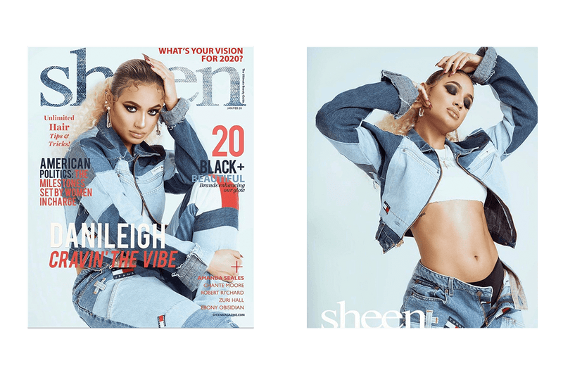 DaniLeigh graces the cover of Sheen Magazine in an outfit hand created by Born Again Studios and Tommy Hilfiger. 